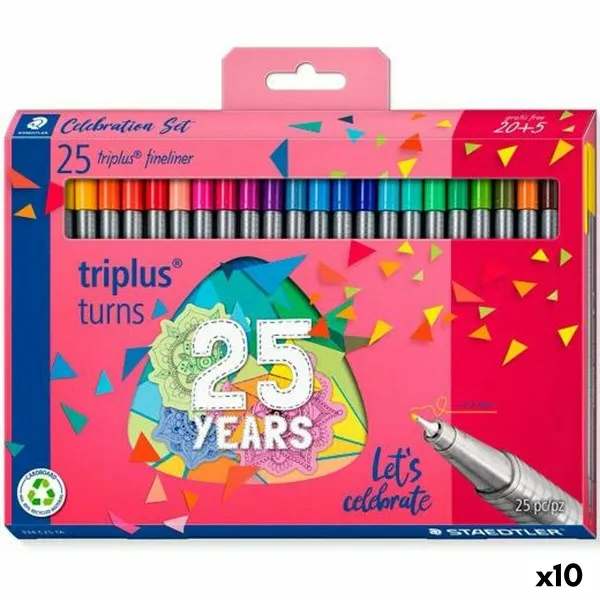 Žymeklių rinkinys Staedtler Triplus Fineliner 334 (10 vnt.)