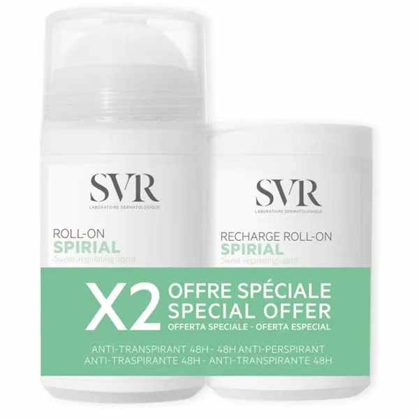 Svr Spirial 48H Anti-Perspirant Roll-On 50ml + Roll-On Refill 50ml