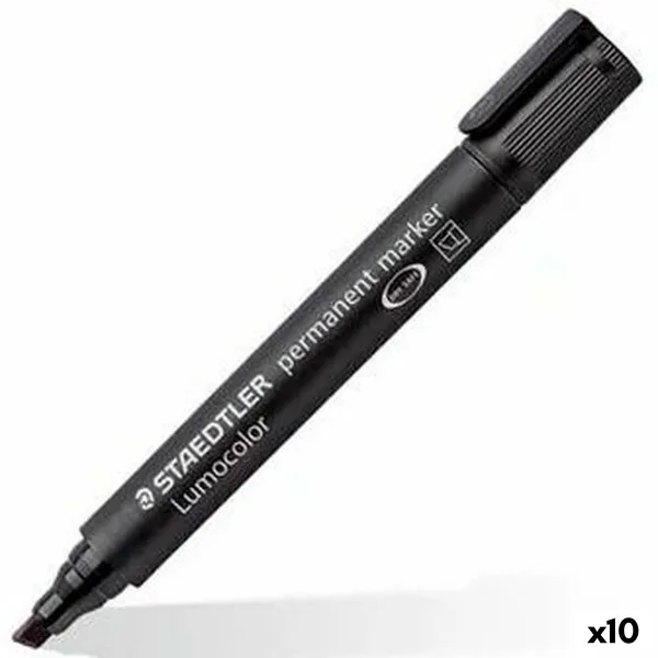Permanenttimarkkeri Staedtler Lumocolor 350 Musta (10 osaa)