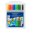 Flomasteru Komplekts Staedtler Noris Club Ar diviem galiem Daudzkrāsains (10 gb.)