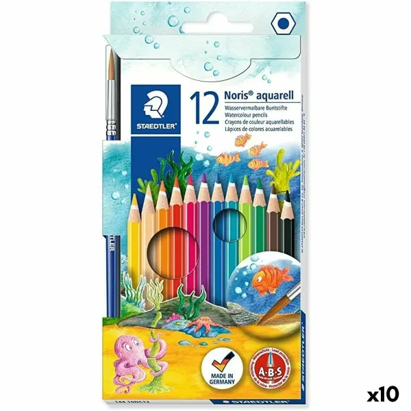 Akvareliniai spalvoti pieštukai Staedtler Noris 12 Dalys Spalvotas (10 vnt.)