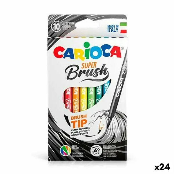 Набор маркеров Carioca Super Brush Разноцветный 10 Предметы (24 штук)