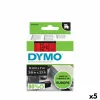 Lämmönsiirtonauha Dymo D1 40917 7 m Musta/Punainen (5 osaa)