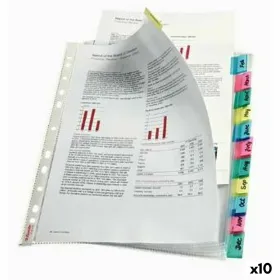 Чехлы Esselte Index Pockets 12 Листья полипропилен Прозрачный A4 (10 штук)