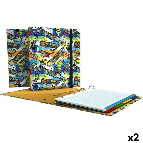 Žiedinis segtuvas Grafoplas Carpebook Street Spalvotas A4 (2 vnt.)