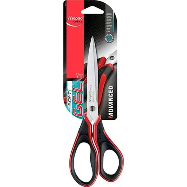 Ножницы Maped Advanced Soft Gel Красный Чёрный Нержавеющая сталь 21 cm (24 штук)
