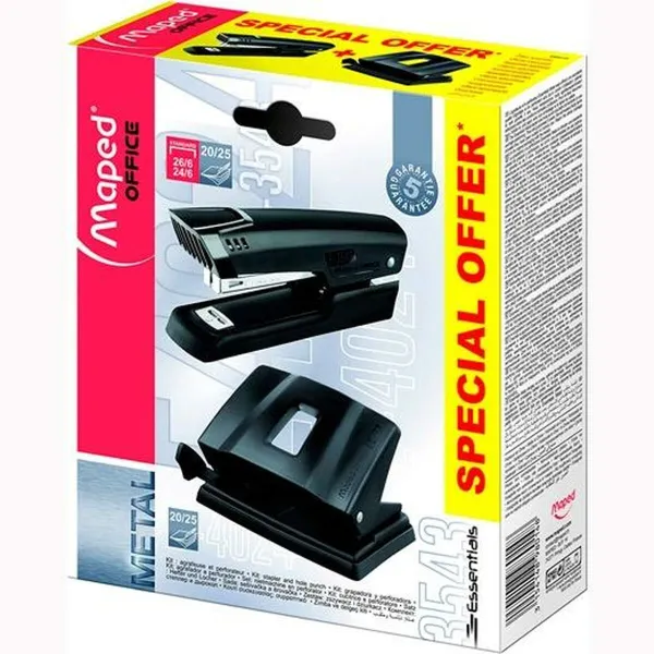 набор Maped 3543 Essentials Сверлильный станок стэплер Чёрный (16 штук)