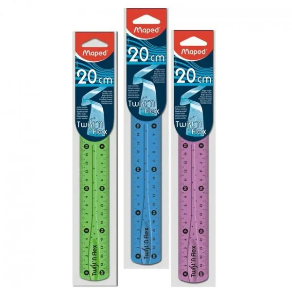 taisyklių rinkinys Maped Twist'n Flex Spalvotas 20 cm 20 vnt.
