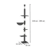 Daudzlīmeņu kaķu māja Springos PA1051 245 - 260 cm