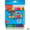 Цветные карандаши Maped Duo Color' Peps	 Разноцветный 18 Предметы Двойной (12 штук)