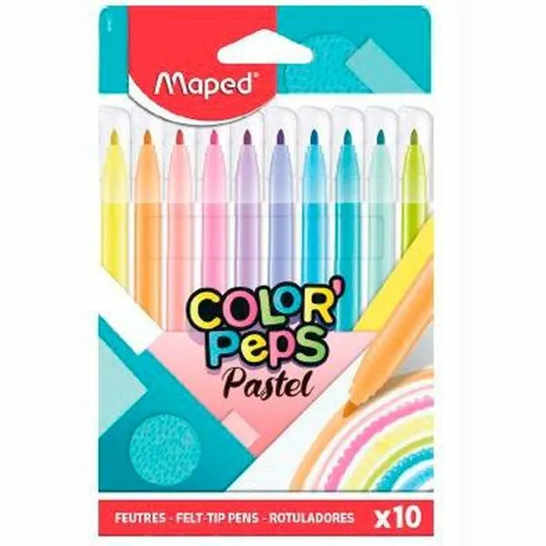 Žymeklių rinkinys Maped Color' Peps Spalvotas 10 Dalys (12 vnt.)