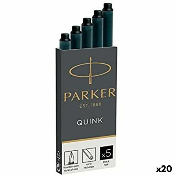 Kynän musteen täyttöpakkaus Parker Quink (20 osaa)