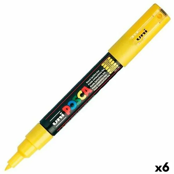 Huopakynä POSCA PC-1M Keltainen (6 osaa)