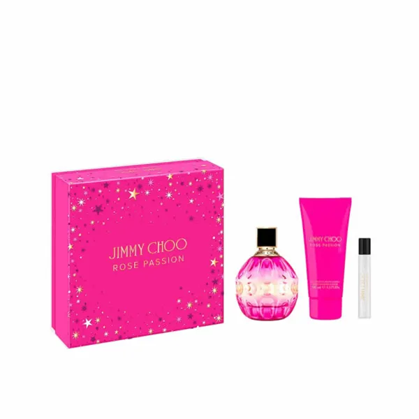 Jimmy Choo Rose Passion Eau De Perfume Spray 100ml Set 3 Pieces