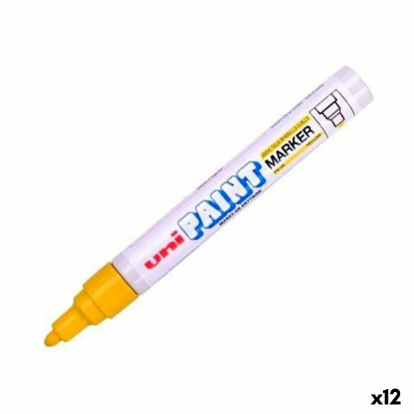 Permanenttimarkkeri Uni-Ball PX-20 Keltainen 2,8 mm (12 osaa)