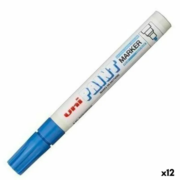 Permanentais marķieris Uni-Ball PX-20 Zils (12 gb.)