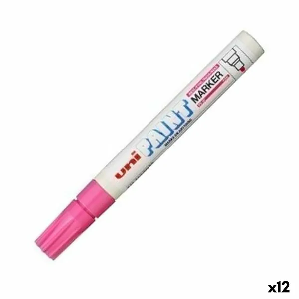 Permanentais marķieris Uni-Ball PX-20 Rozā (12 gb.)