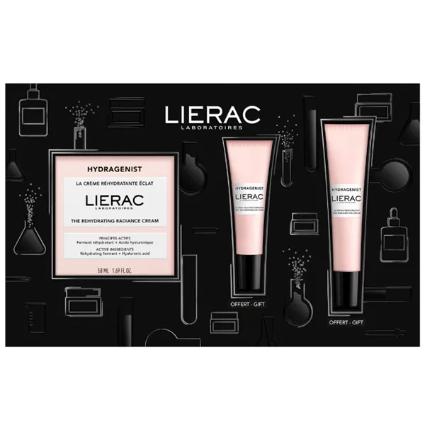 Lierac Hydragenist Brightening Moisturising Cream 50ml Set 3 Pieces	