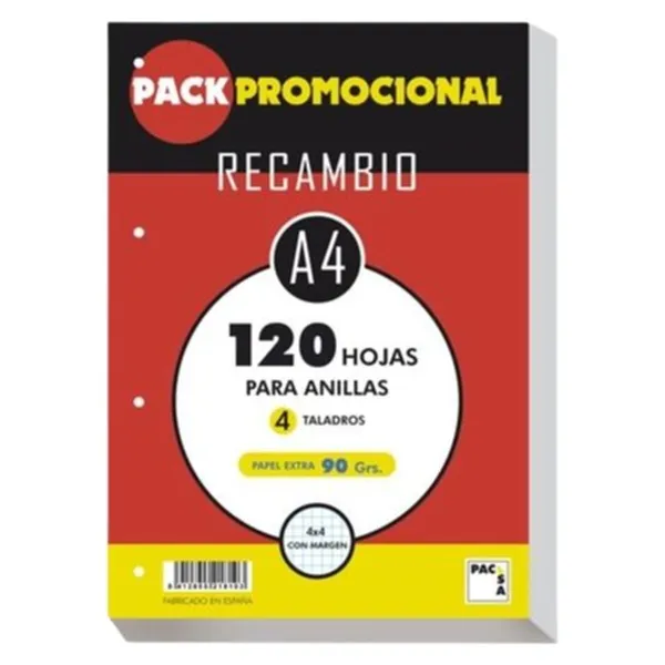 Grid sheets Pacsa A4 120 Sheets