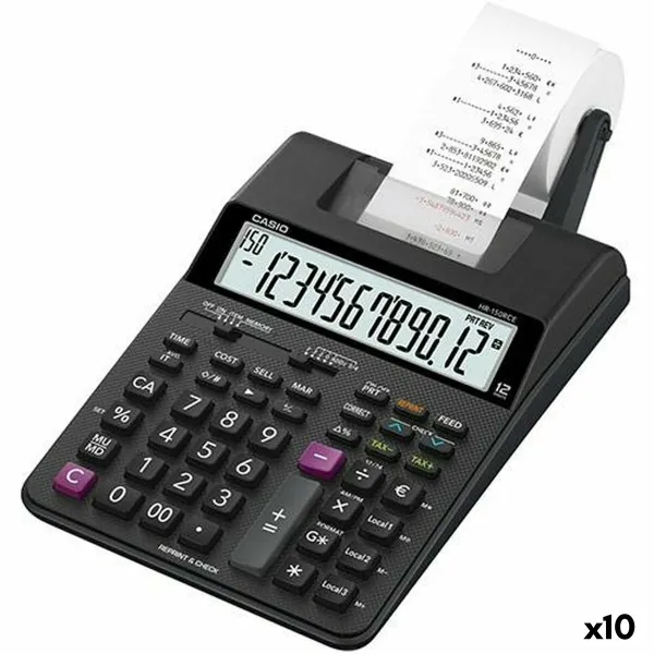Tulostinlaskin Casio HR-150RCE Musta (10 osaa)