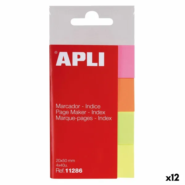 Grāmatzīme Apli Daudzkrāsains 160 Loksnes 50 x 20 mm (12 gb.)
