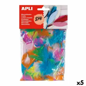 Ремесленный материал Apli Перья Разноцветный 14 g (5 штук)