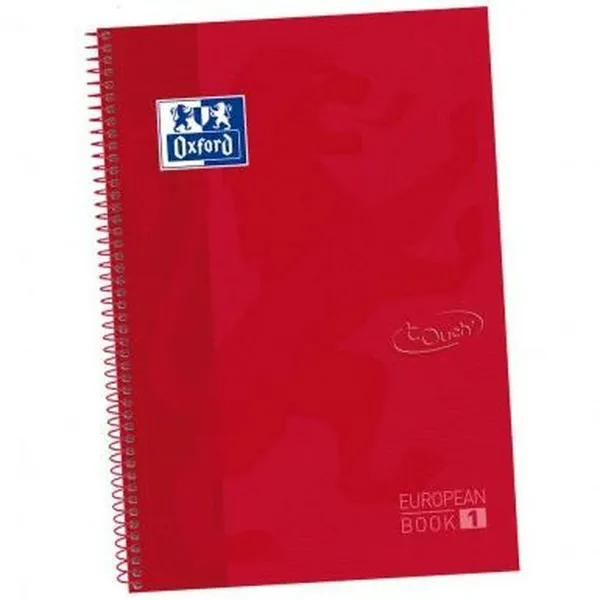 Grāmata par Gredzeniem Oxford Europeanbook 1 Write&Erase Tumši Sarkans A4+ 80 Loksnes Ciets pārsegs