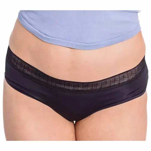 Enna Hipster Menstrual Panty Black Abundant Flow T-M Evening