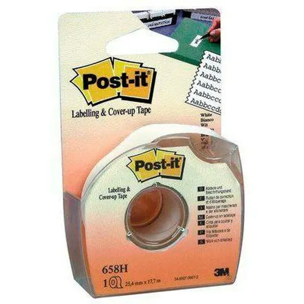 Клейкая лента Post-it 658H Белый 25,4 mm x 17,7 m (12 штук)