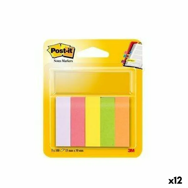 Tarralaput Post-it 47,6 x 47,6 mm Monivärinen (12 osaa)