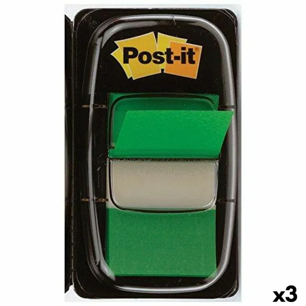 Līmlapiņas Post-it Index 25 x 43 mm Zaļš (3 gb.)