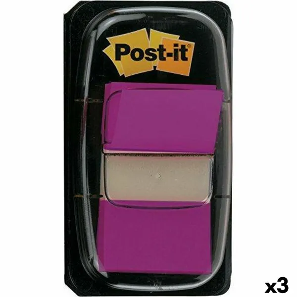 Lipnūs lapeliai Post-it Index 25 x 43 mm Violetinė (3 vnt.)