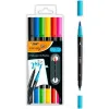 Set of Felt Tip Pens Bic Intensity Dual Tip Multicolour 6 Pieces
