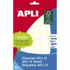 Клейкие этикетки Apli Белый 10 Листья Ø 1,3 cm (10 штук)