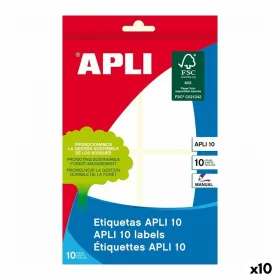 Etiketit Apli 10 120 Kappaletta Valkoinen 10 Levyt 36 x 40 mm (10 osaa)