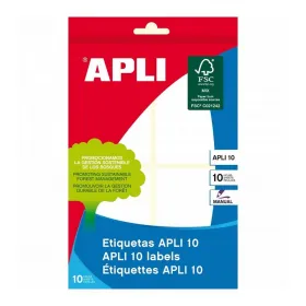 Etiketit Apli 10 120 Kappaletta Valkoinen 10 Levyt 36 x 40 mm (10 osaa)