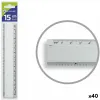 Lineāls Bismark Sudrabains Alumīnijs 15 cm (40 gb.)