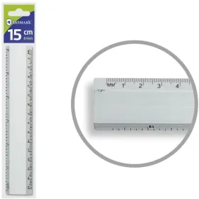 Lineāls Bismark Sudrabains Alumīnijs 15 cm (40 gb.)