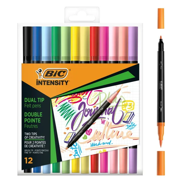 Žymeklių rinkinys Bic Intensity 12 Dalys Spalvotas
