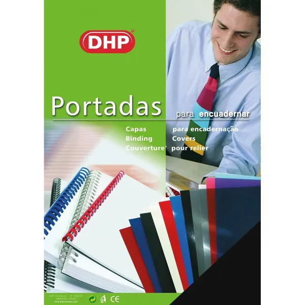 Обложки для переплета DHP Чёрный A3 PVC 100 Предметы