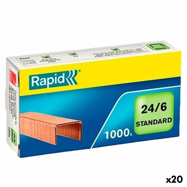 Kabės Rapid Standard 24/6 6 mm (20 vnt.)