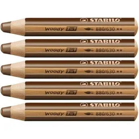 Värikynät Stabilo Woody Ruskea 3-in-1 (5 osaa)
