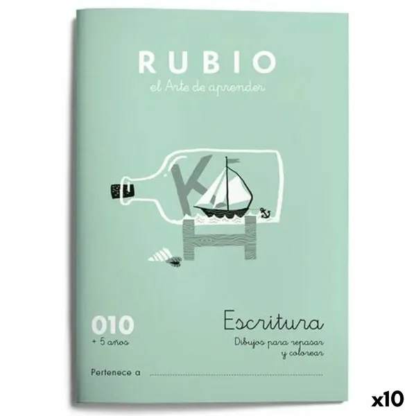 Writing and calligraphy notebook Rubio Nº10 A5 hispaania 20 Lehed (10 Ühikut)