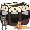 Universaali aita koirille ja kissoille Springos PA1029 81 cm, taittuva, beige-ruskea