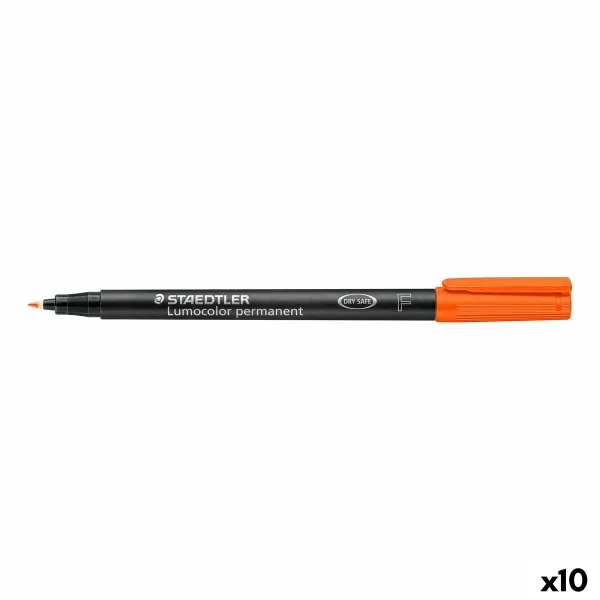 Постоянный маркер Staedtler 318-4 Оранжевый 0,6 mm 10 Предметы (10 штук)