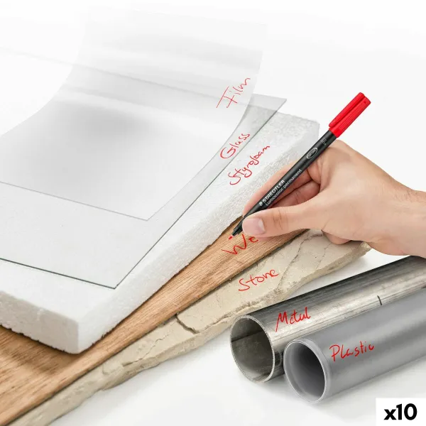 Постоянный маркер Staedtler 318-4 Оранжевый 0,6 mm 10 Предметы (10 штук)