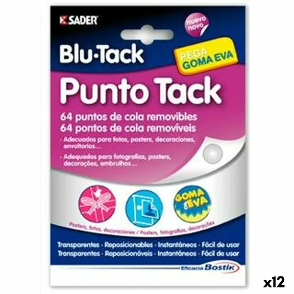 Tasoite Bostik Blu Tack Voidaan käyttää uudestaan (12 osaa)