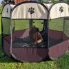 Universaali aita koirille ja kissoille Springos PA1029 81 cm, taittuva, beige-ruskea