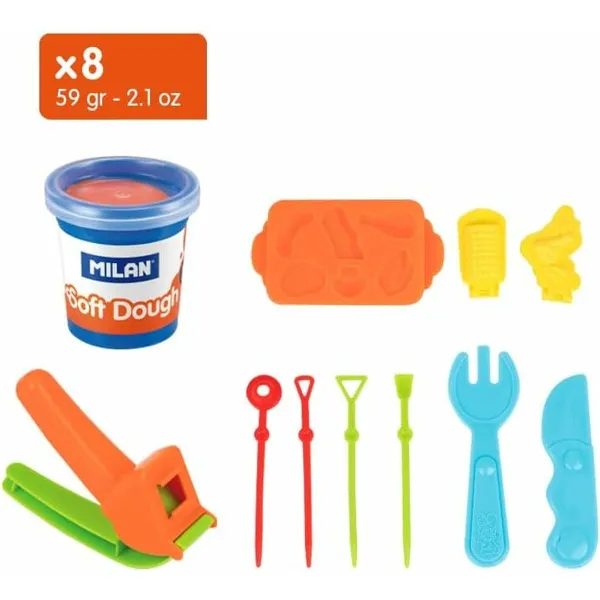 Modelleerimispasta Milan Soft Dough BBq Mitmevärviline