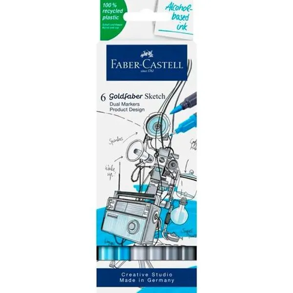 Tussisetti Faber-Castell Goldfaber Sketch - Product Design Double 6 Kappaletta